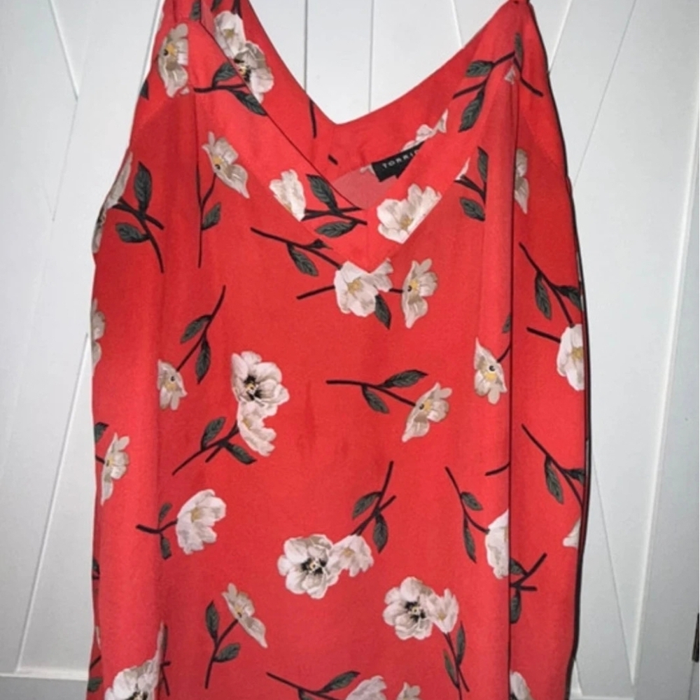 torrid Red Floral V-Neck Camisole